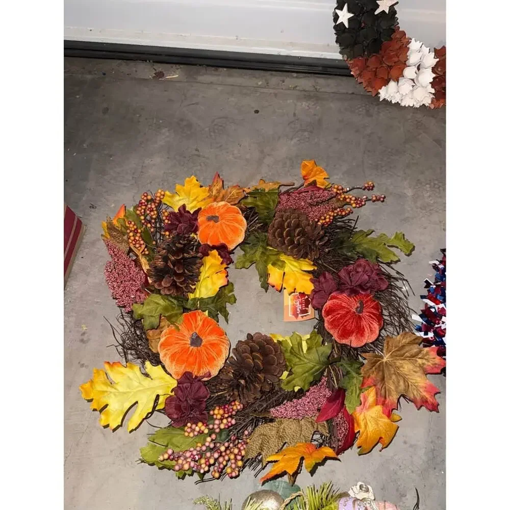 5 Assorted Holiday and Seasonal Wreaths